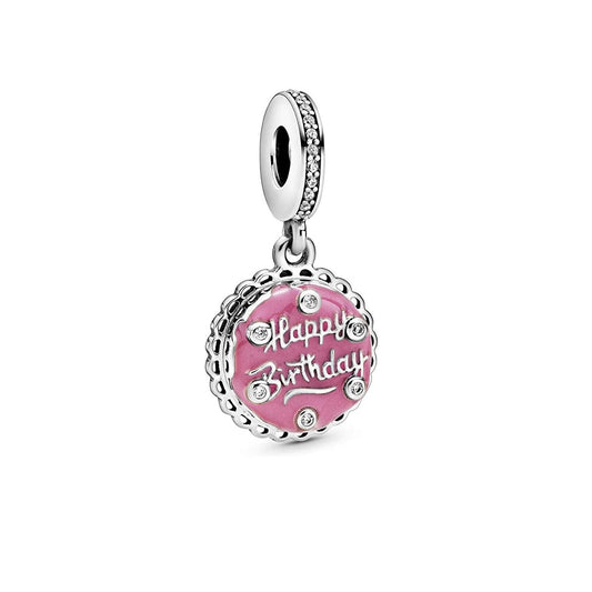 Charm pendente Torta di compleanno rosa 798888C01-1