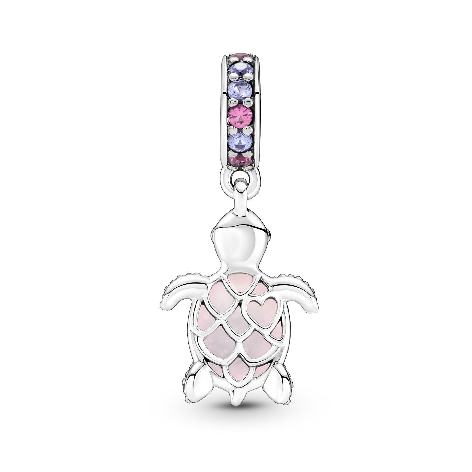 Charm Pendente Tartaruga Marina Rosa Vetro di Murano 798939C02-2