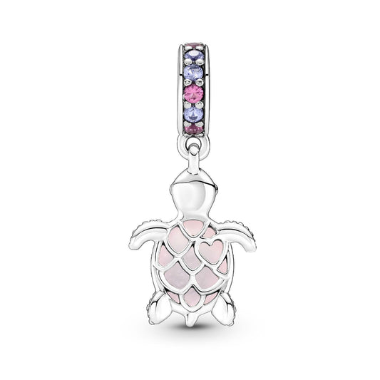 Charm Pendente Tartaruga Marina Rosa Vetro di Murano 798939C02-2