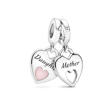 Charm pendente con doppio cuore 799187C01-1