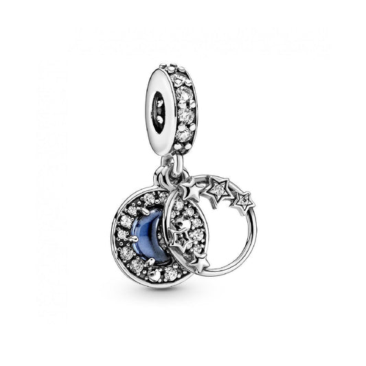 Charm pendente Stelle e luna crescente con cielo notturno 799216C01-1