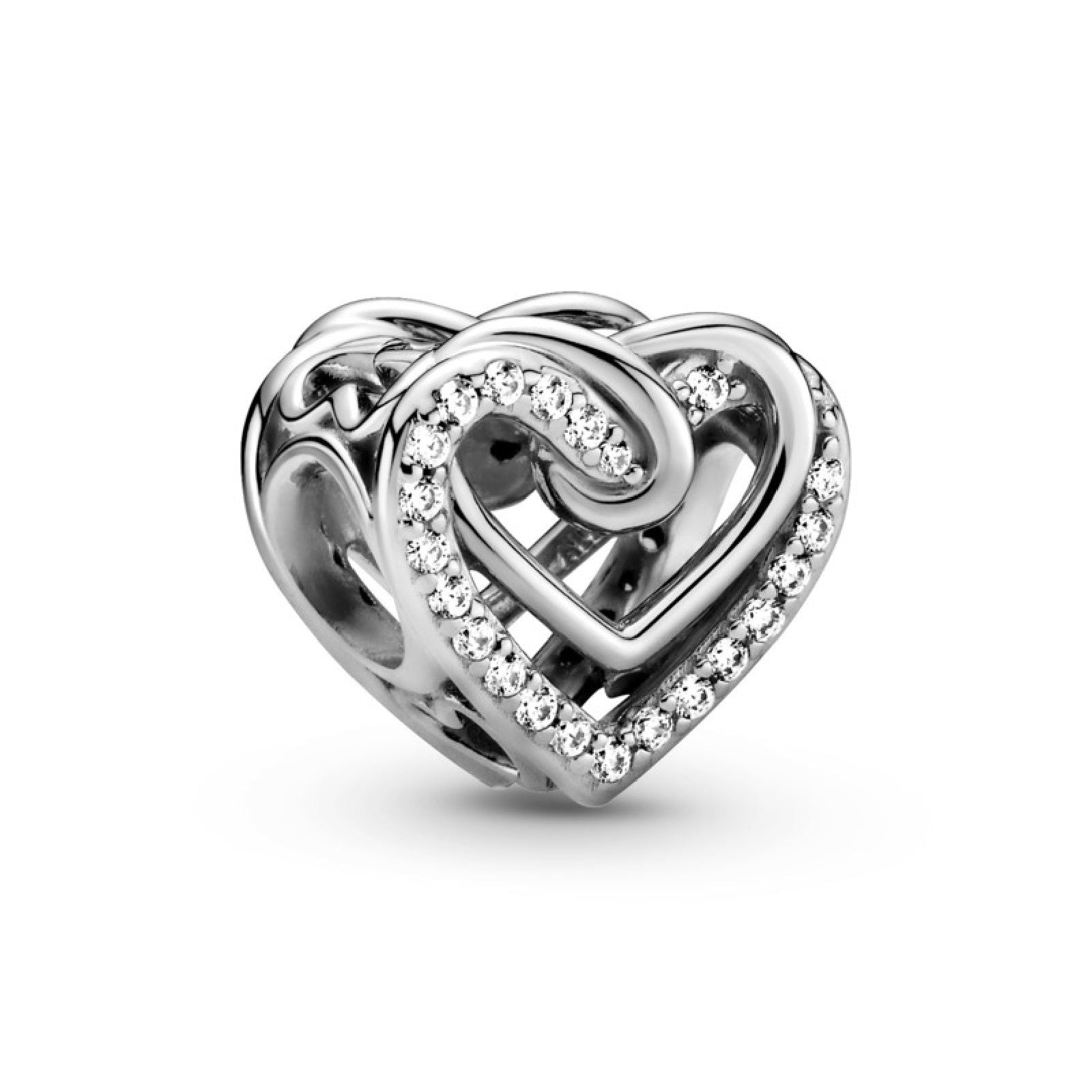 Charm Cuori intrecciati scintillante 799270C01-1