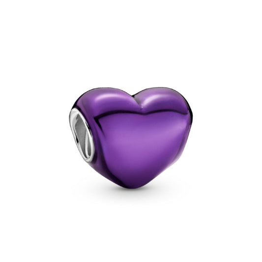 Charm Cuore viola metallico 799291C01-1