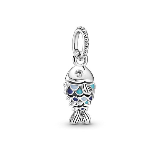 Charm pendente Pesce con squame blu 799428C01-1