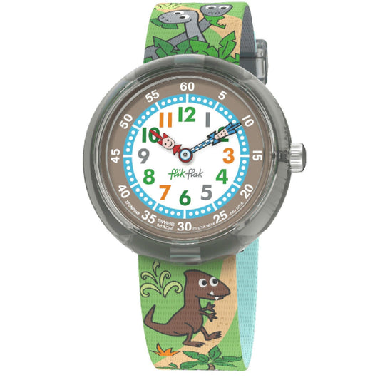 Orologio solo tempo Flik Flak Sauruses Return da bambino